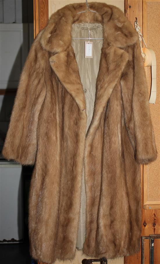 Blonde mink coat